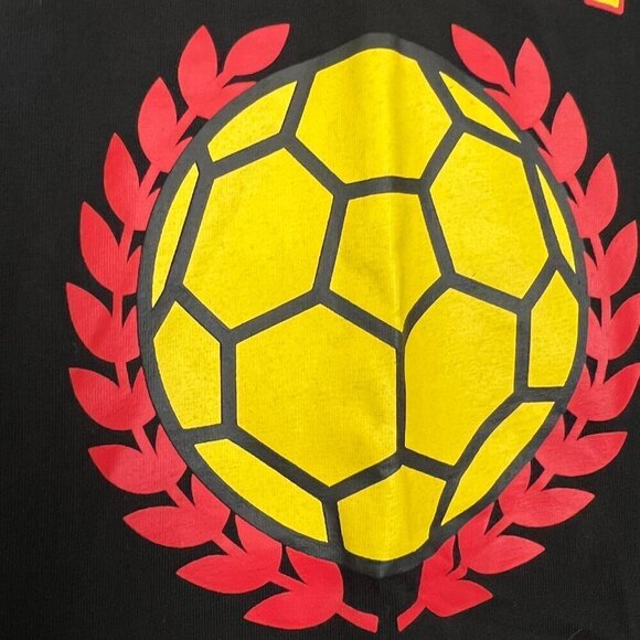 Germany Soccer Black Yellow Red Sports‎ Fan Novelty T-shirt by Striker Sz L - Picture 4 of 9